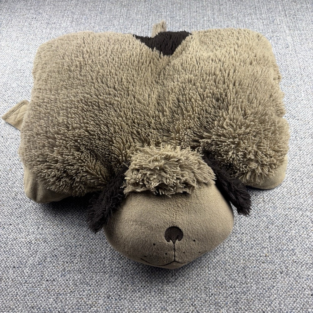 Vintage 2010 Pillow Pets Plush Brown Dog Puppy